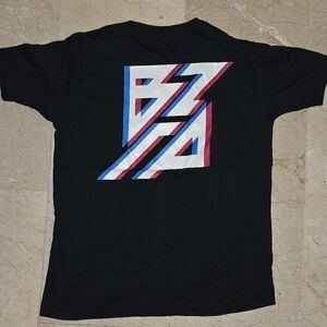 Black T-Shirt with Geometric Design